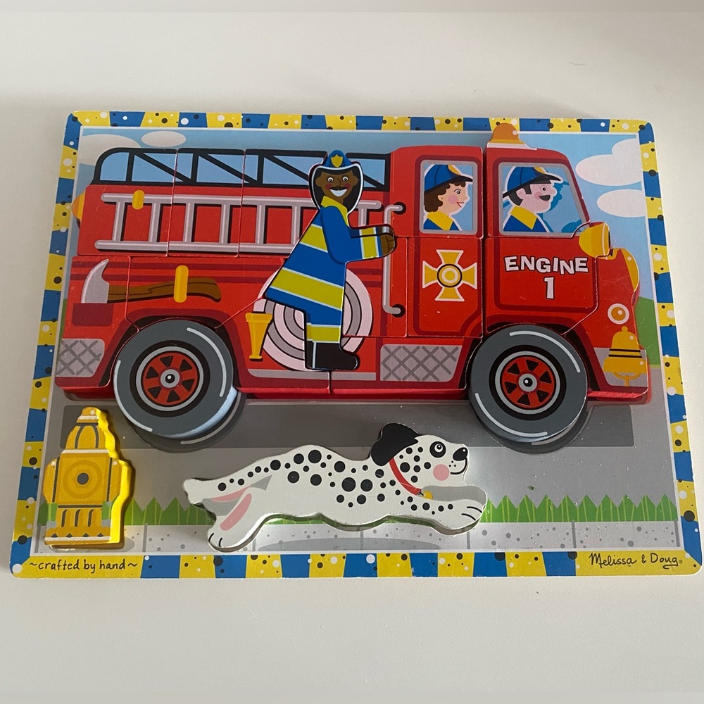 Melissa & Doug Red and Yellow Fire Truck Puzzle